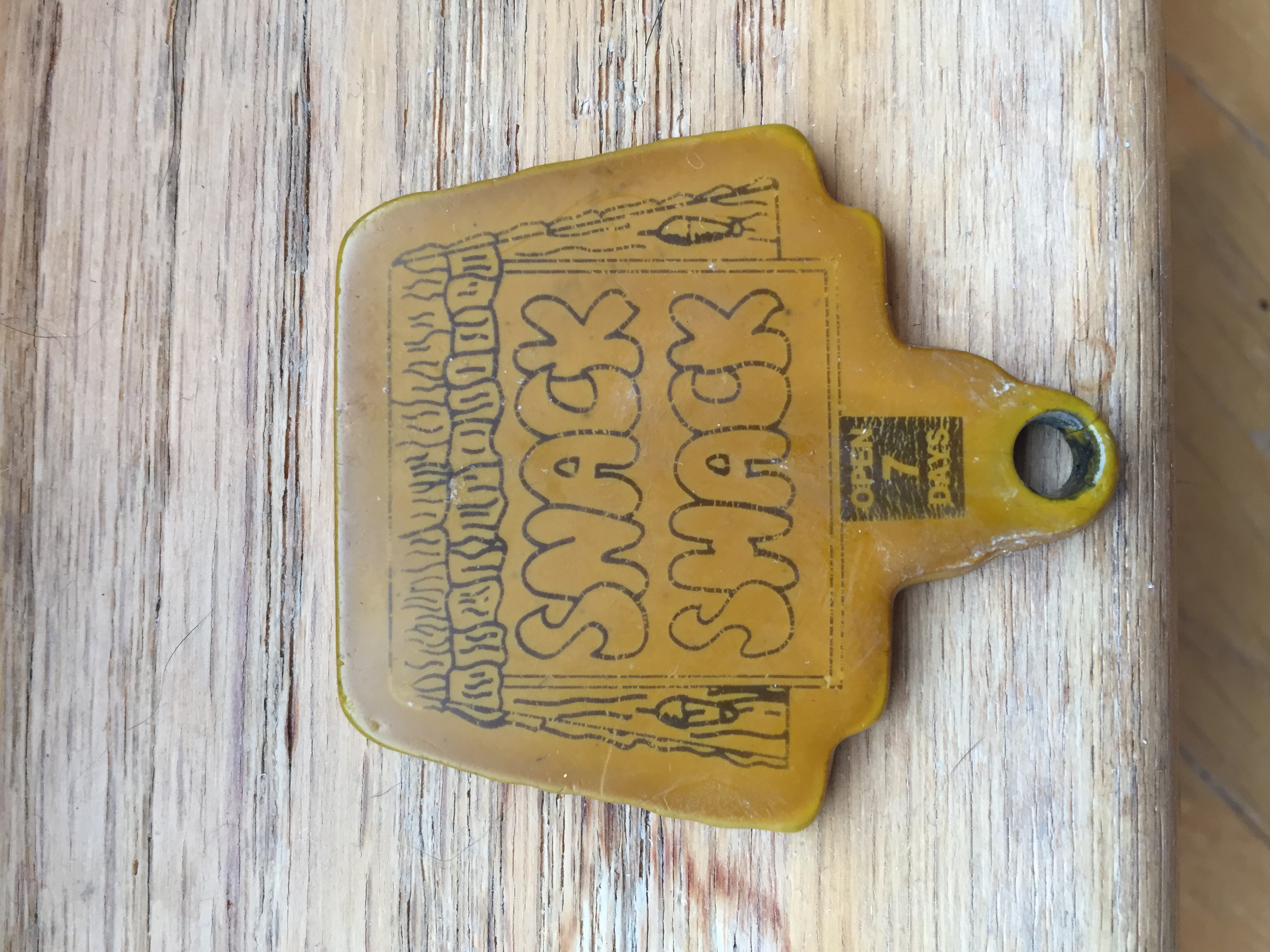 Original snack shack logo from keychain